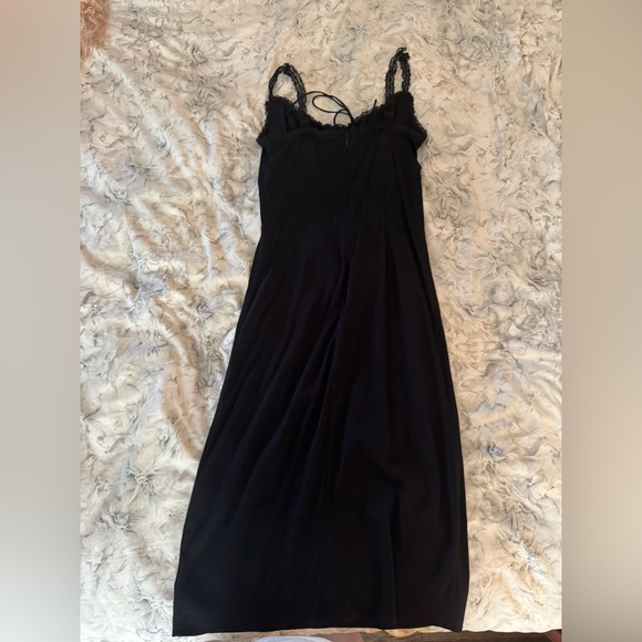 Rouje Black Lace-Trimmed Ivana Midi Dress - Picture 6 of 7